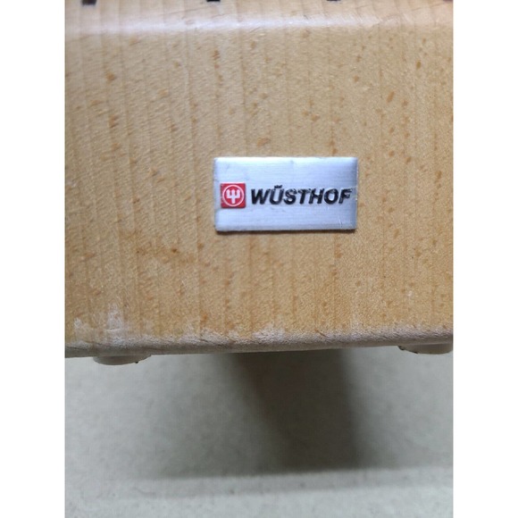 Wusthof 13 Slot Wooden Knife Block With Sharpener - Light Wood - Picture 7 of 8